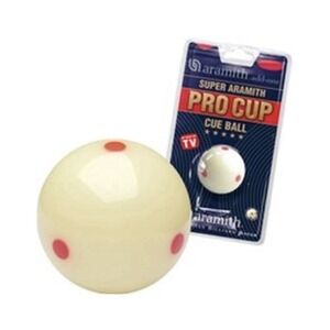 NEW SUPER ARAMITH PRO CUP CUE BALL 6 RED SPOTS TV BALL